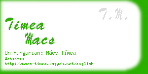 timea macs business card