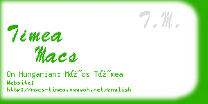 timea macs business card